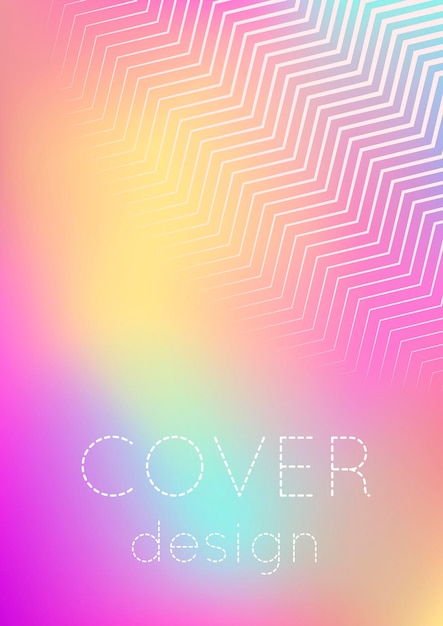 Minimalistic cover template set with gradients