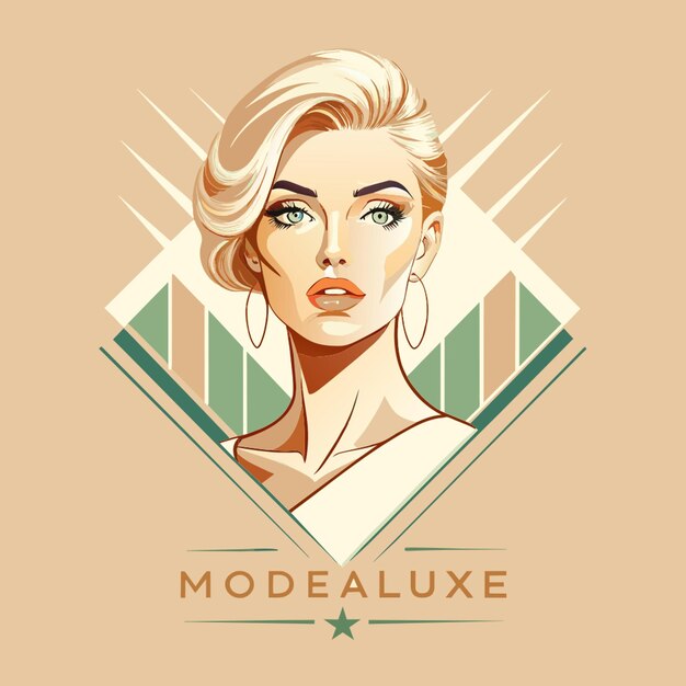 Vector a minimalistic and flat logo for fashion name modaluxe description modaluxe embodies elegance and