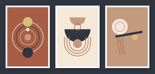 Minimalistic geometric   art wall posters.