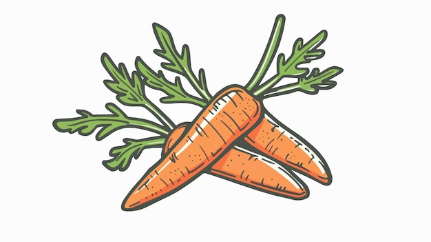 Minimalistic Hand Drawn Carrot Sketch