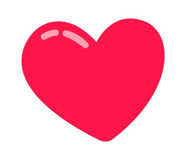 Minimalistic heart figure flat icon