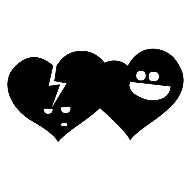 minimalistic heart graphics