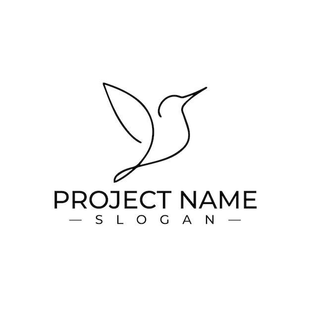 Vector minimalistic line bird logo design elegant eps vector for modern branding