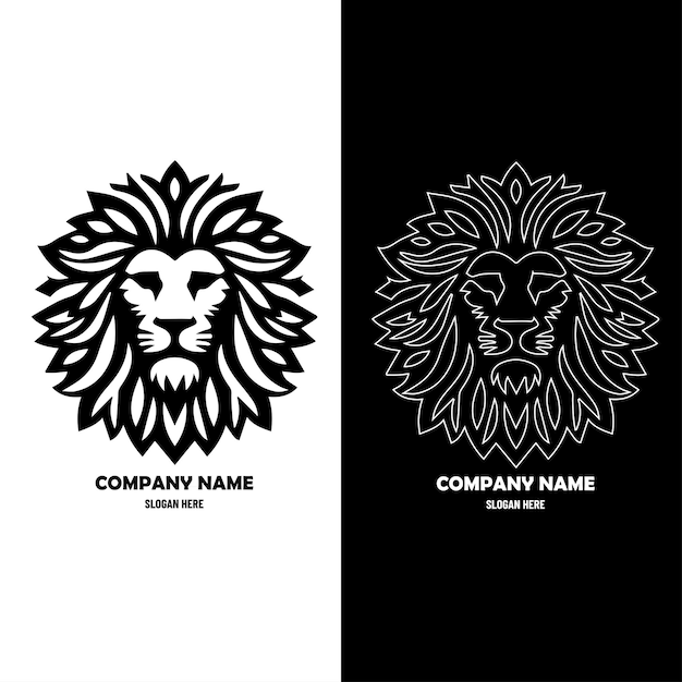 Vector minimalistic lion premium logo