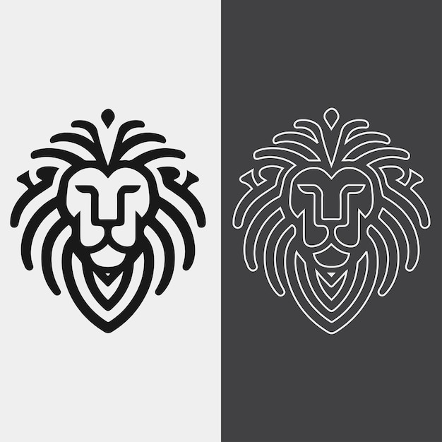 Vector minimalistic lion premium logo