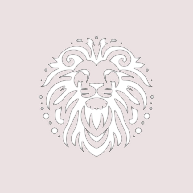 Vector minimalistic lion premium logo