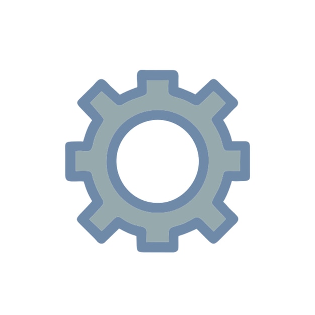 Vector minimalistic logo for auto parts shop letter g as gear icon