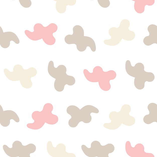 Minimalistic seamless pattern Simple organic shape