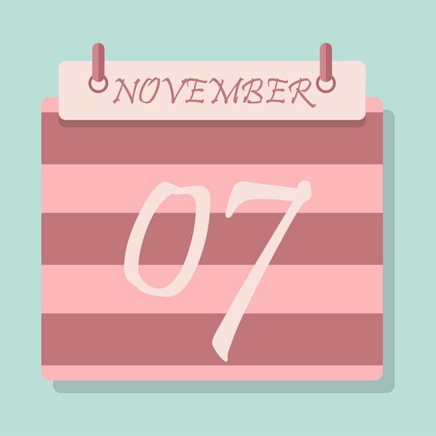 Vector minimalistic vector november calendar