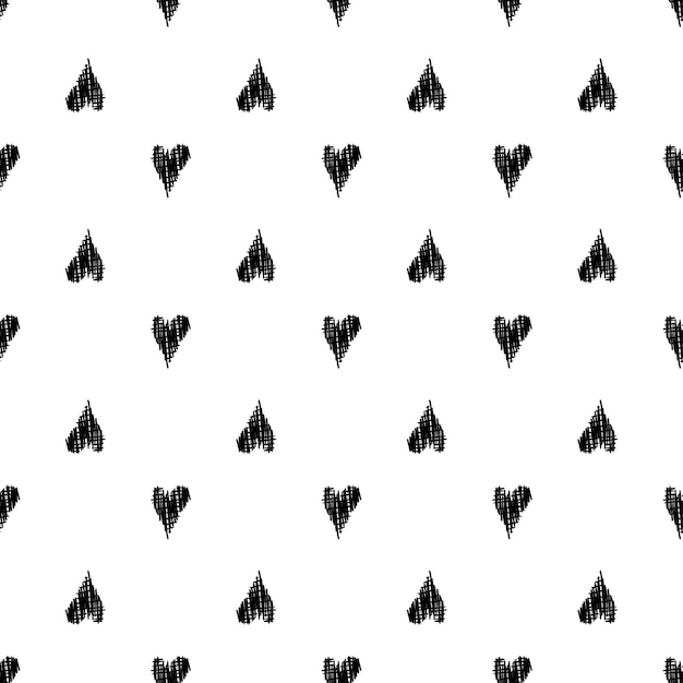 Minimalists style hearts seamless pattern. Valentines day background. Decorative texture for design.