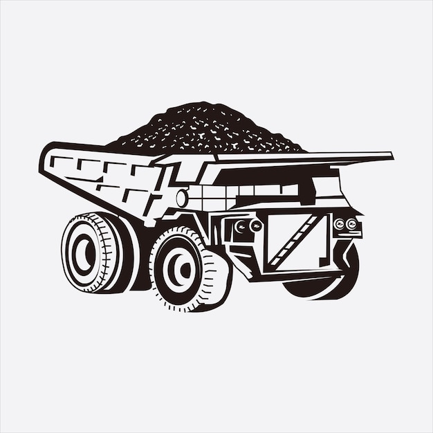 mining truck vector illustration