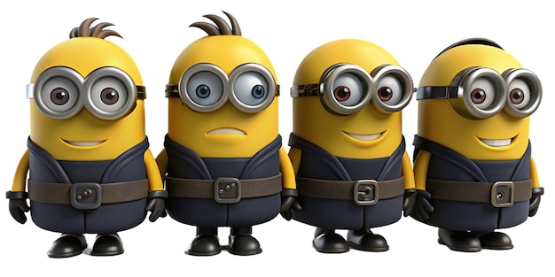 Vector minions in black dresess