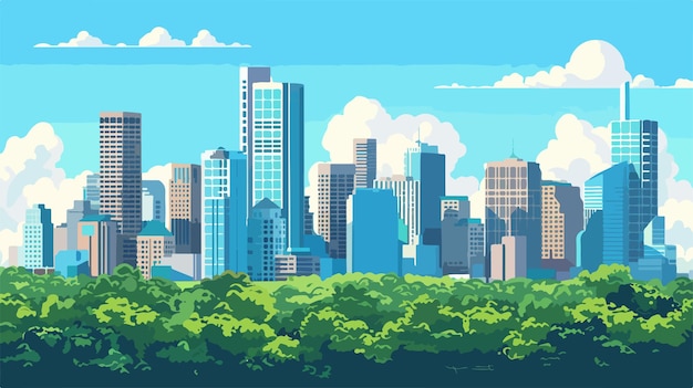 Minneapolis Minnesota City Skyline Vector Illustration