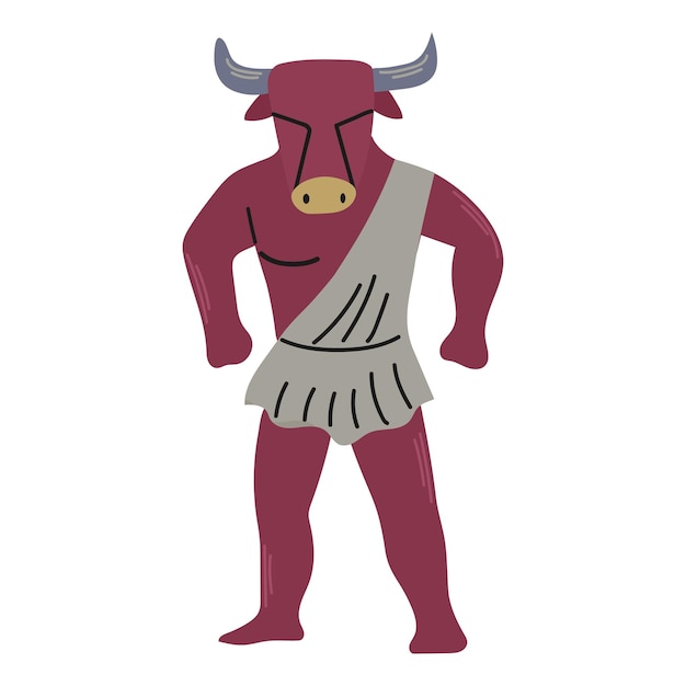 Vector minotaur icon clipart avatar logtotype isolated vector illustration