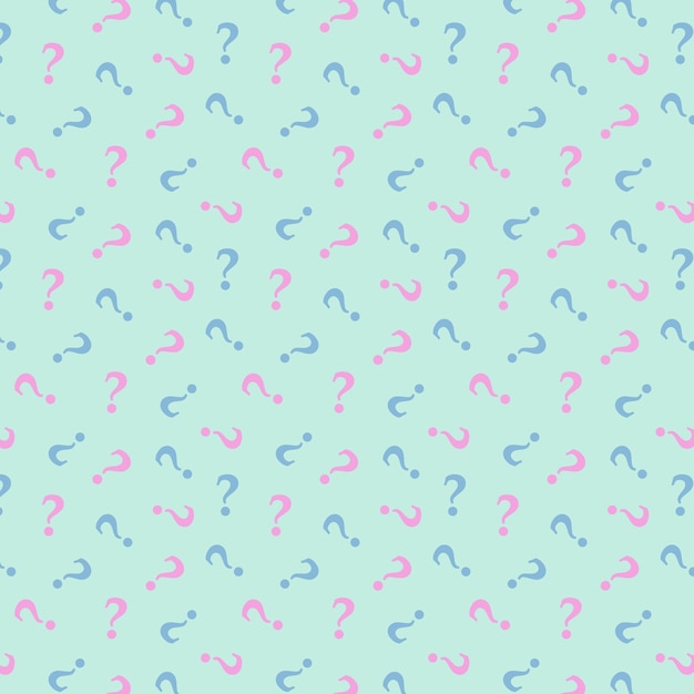 mint background question marks gender reveal party