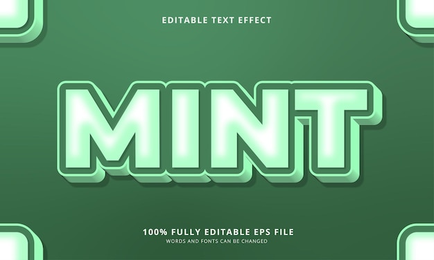 Mint editable text effect