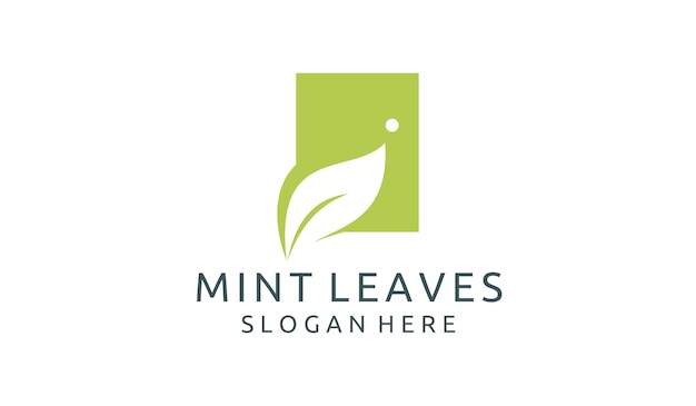 mint leaf design initials