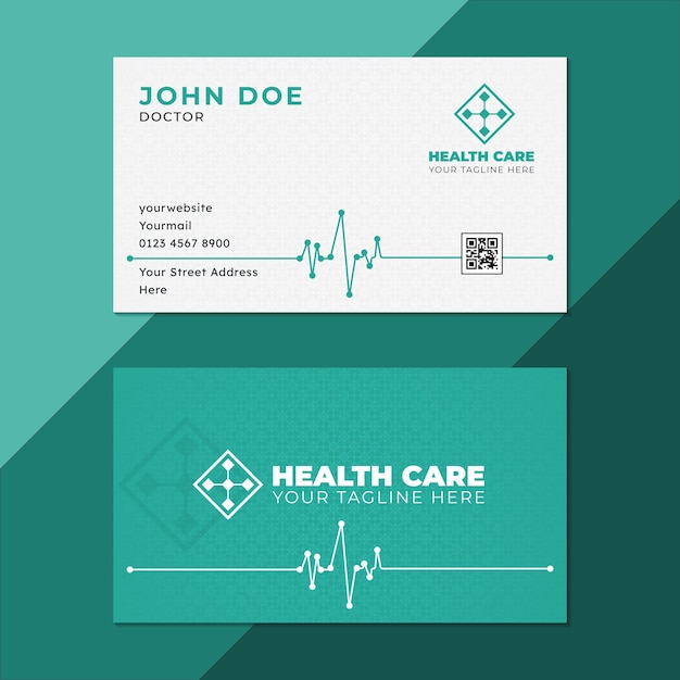 Mint Seamless Healthcare Bussiness card template