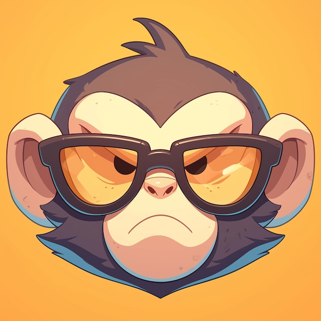 A mischievous monkey teacher cartoon style