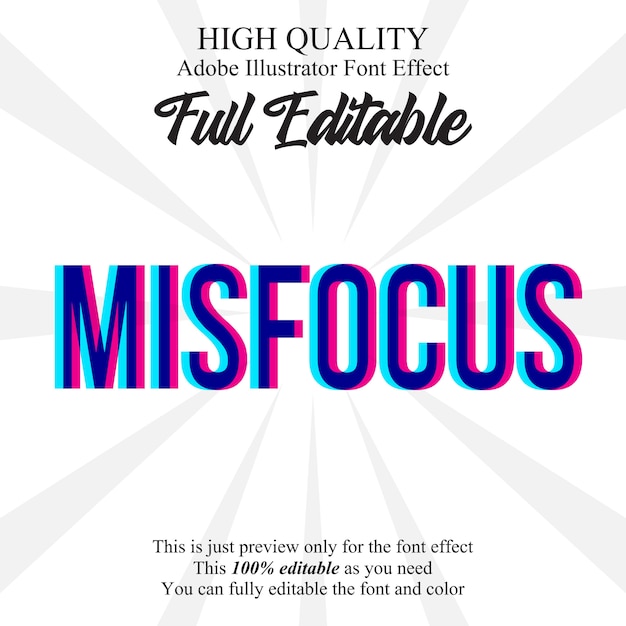 misfocus text style  font effect