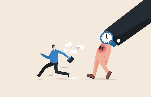 Missing deadline Not working according to deadline bad time management The boss keeps track of the progress of the work Employee tried to run away from the boss