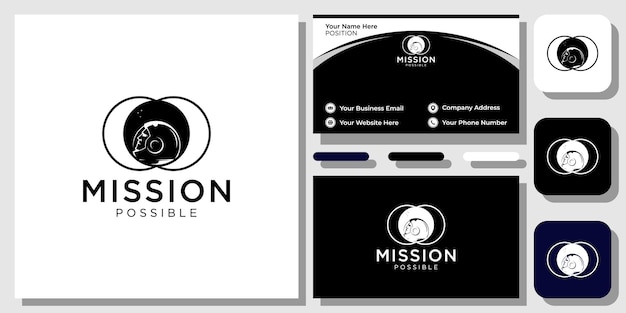 Mission Impossible astronaut succes with business card template