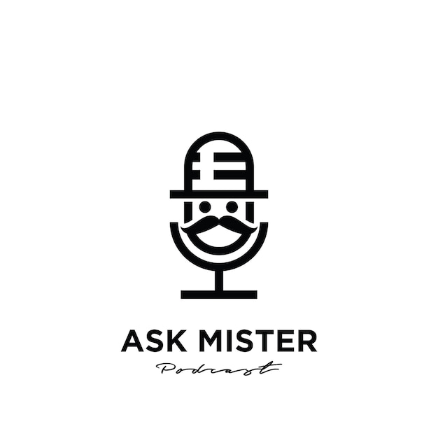 Mister Podcast logo icon design