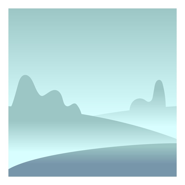 Misty landscape in modern gradient style Horizon in smoky haze