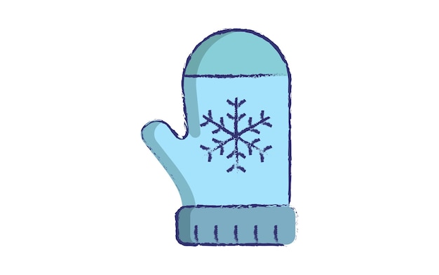 Mittens hand drawn vector illustration