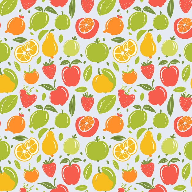 mix fruits pattern background