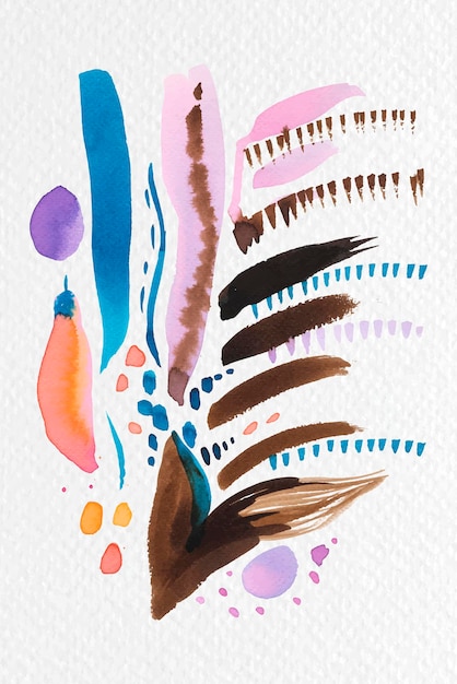 Vector mixed watercolor brush paint vector