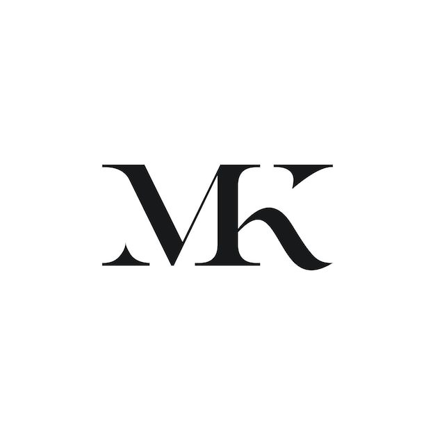 MK abstract initials letter monogram vector logo design