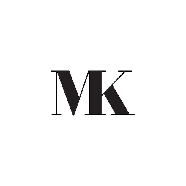 mk initials logo monogram mk letters