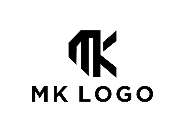 mk logo design vector illustration