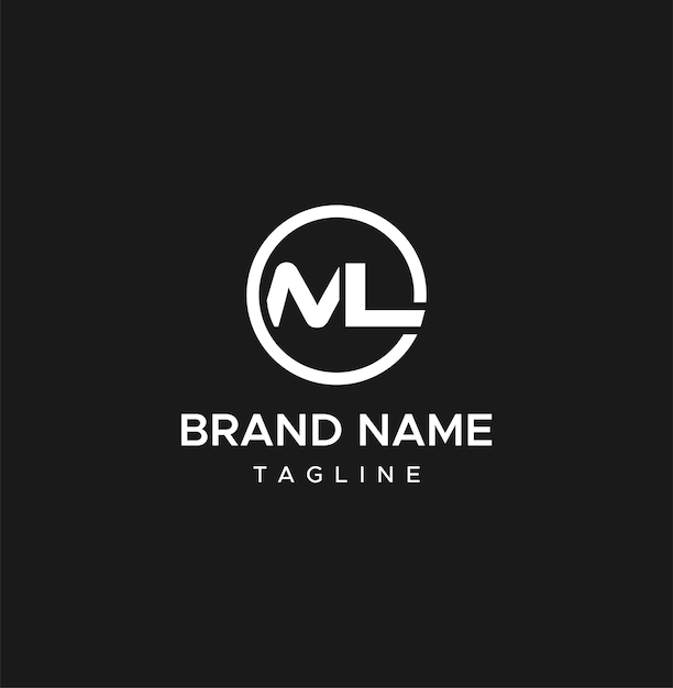 ML letter and monogram vector logo designs