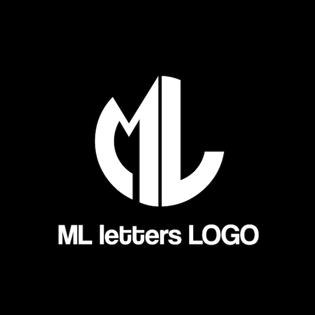 ML letters vector logo design