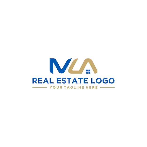 MLA Home Initial Real Estate Logo Sign Design