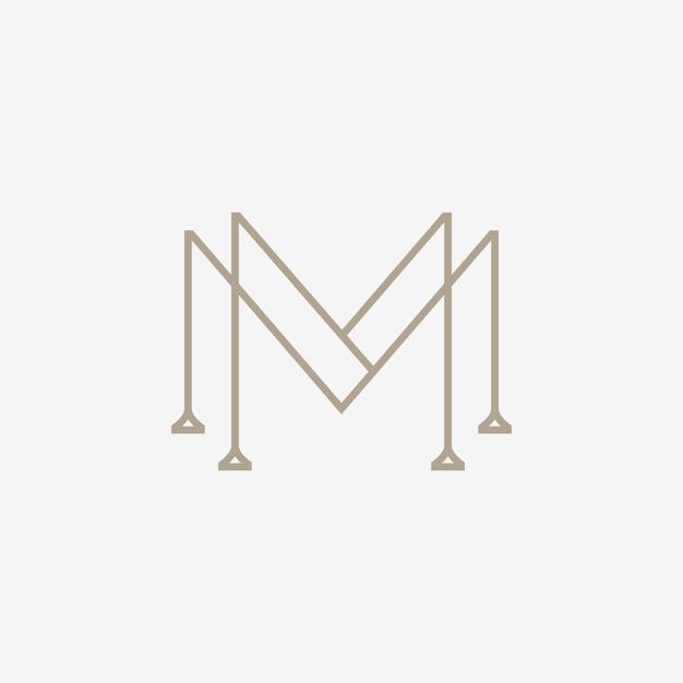 MM lettermark monogram logo vector