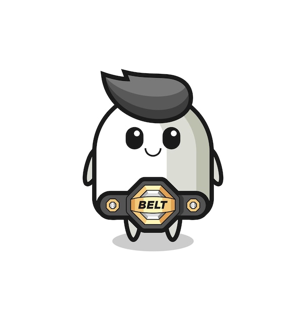 The MMA fighter ghost mascot with a belt