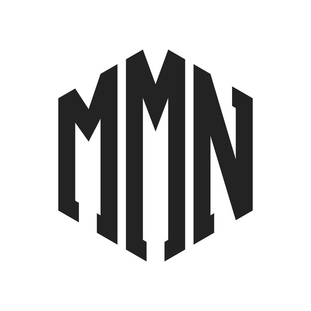 Vector mmn logo design initial letter mmn monogram logo using hexagon shape