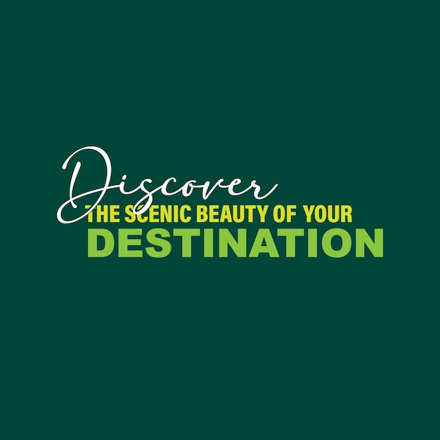 Mnemonic logo of discover the scenic beauty of your destination