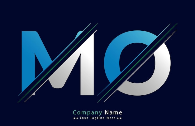 Vector mo letter logo template illustration design