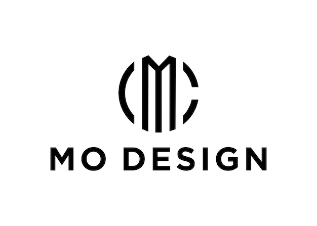 Vector mo logo design vector illustration