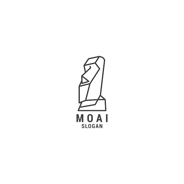 Moai logo icon design template luxury premium vector