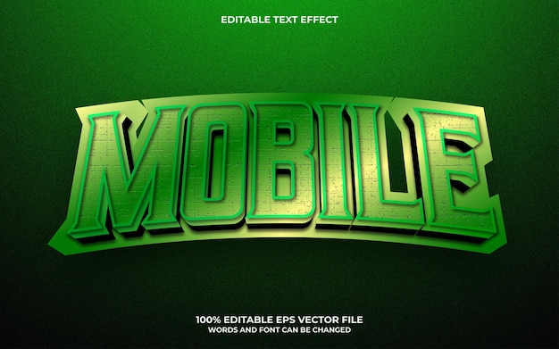 Mobile 3d editable text effect