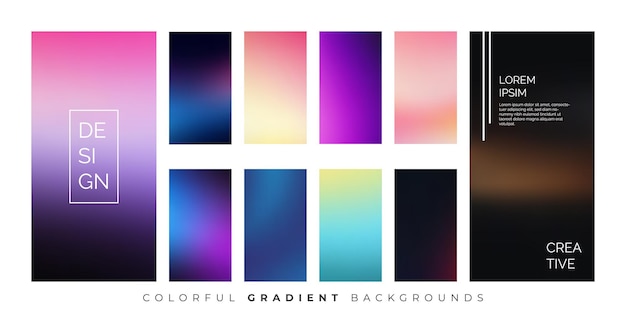 Vector mobile app background with soft color gradients and modern screen vector design