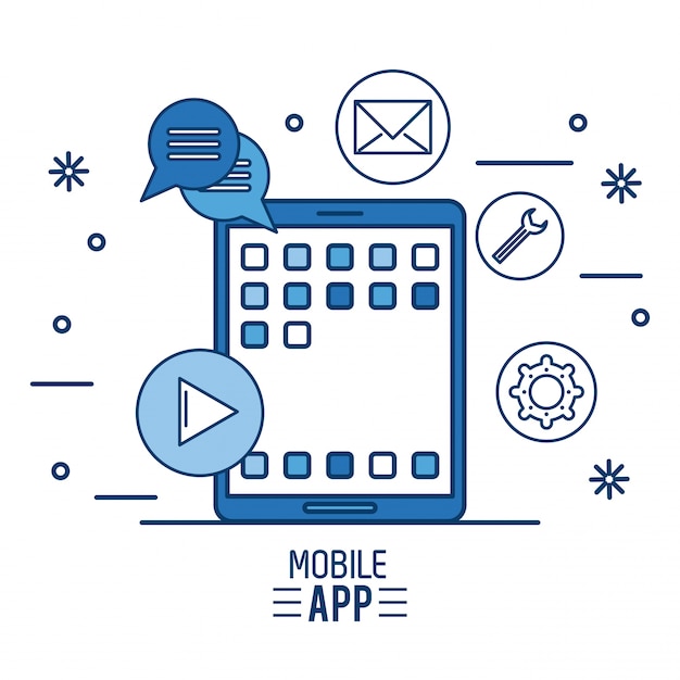 Mobile app development illustration