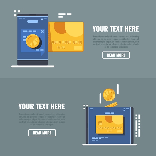 Mobile banking. Two concepts of internet banking system.