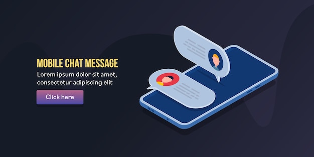 Mobile chat message