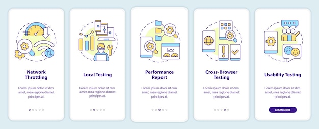 Mobile first design testing onboarding mobile app screen